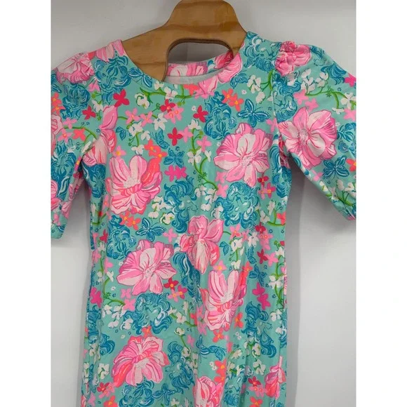 LILLY PULITZER Cayce Short Sleeve Dress in Luscious Lions Size Medium - Picture 2 of 6